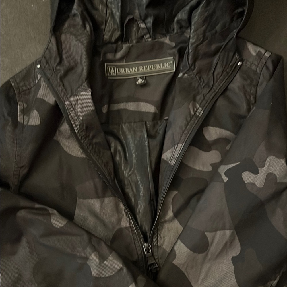 Urban Republic Men's Black Camouflage Jacket